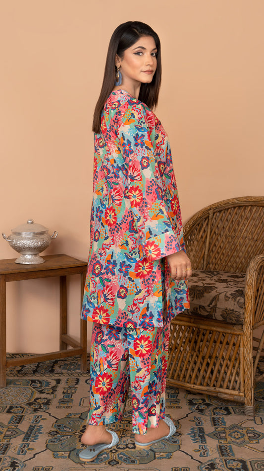 2 Piece-Printed Lawn-PV7-08