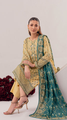 3 PC-Printed Lawn Suit DYV2-27