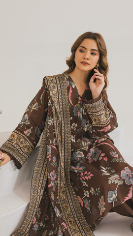 Khaddar Printed Suit- CLV3-06