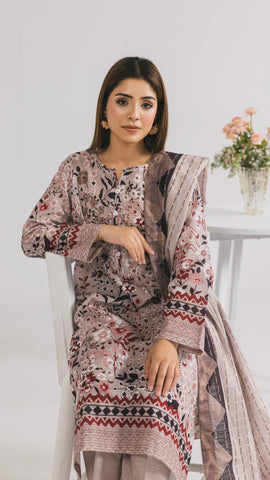 Khaddar Printed Suit- DYV3-08