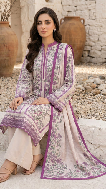 3 Piece- Printed Lawn - DTD-V13-01