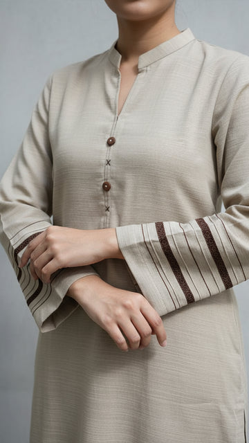 Solid Khaddar Shirt - RTW - PV10-08
