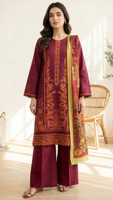 3 Piece - Embroidered Lawn Suit EMB-V13-05